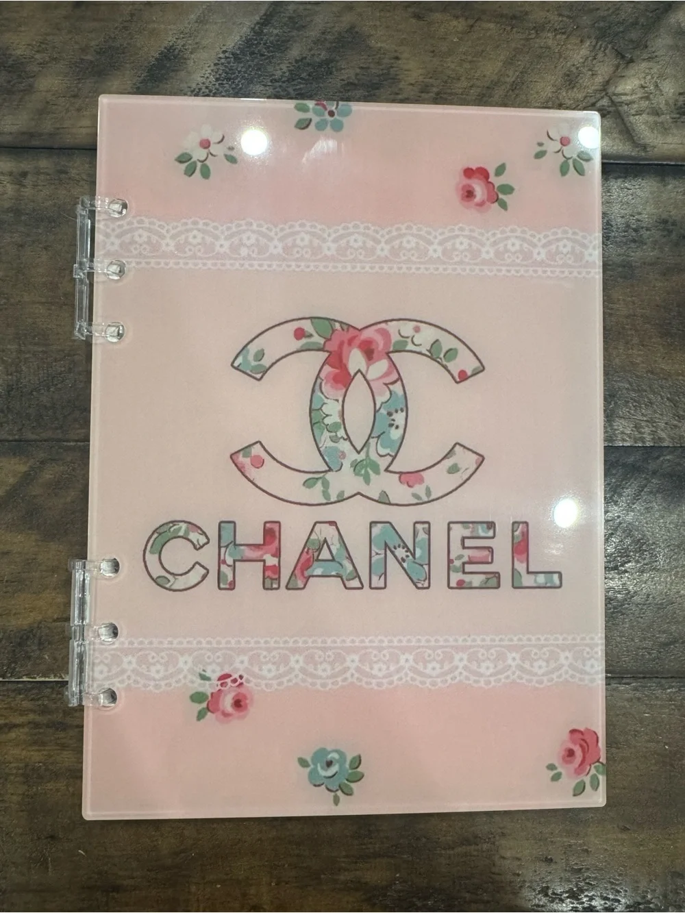 Luxury Inspired size A5 Acrylic 6Ring Binder with paper